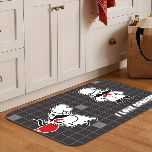 Absorbent Cartoon Bathmat with Non Slip Design