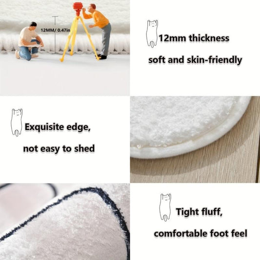 1pc Cat Bedroom Rug Absorbent Non Slip Soft Bedroom Rugs For Room Bathroom Mat