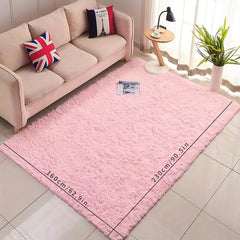 Pink Area Rug Living Room Bedroom Soft Plush Floor Mat