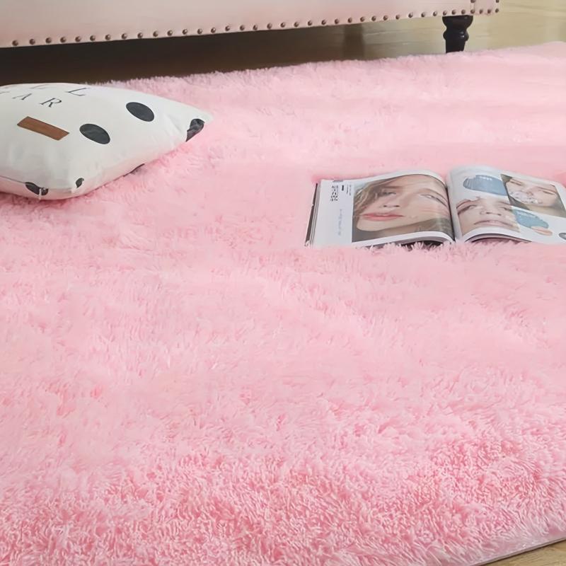 Pink Area Rug Living Room Bedroom Soft Plush Floor Mat