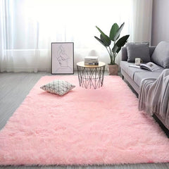Pink Area Rug Living Room Bedroom Soft Plush Floor Mat