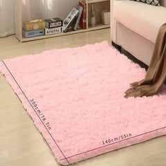 Pink Area Rug Living Room Bedroom Soft Plush Floor Mat