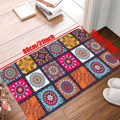 Boho Printed Kitchen Mat Non Slip Geometric Bath Mat