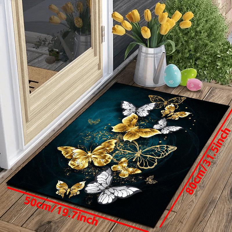 Colorful Butterfly Doormat Non slip Floor Rug Mat