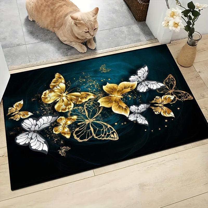 Colorful Butterfly Doormat Non slip Floor Rug Mat