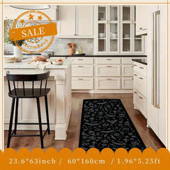 Bat Pattern Long Rug Halloween Horror Area Rug Resistant Dirty Strip Carpet