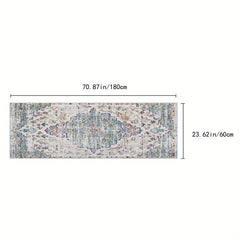 Vintage Boho Area Rugs Non-slip Persian Distressed Floor Mat