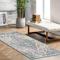 Vintage Boho Area Rugs Non-slip Persian Distressed Floor Mat