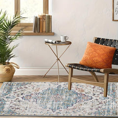 Vintage Boho Area Rugs Non-slip Persian Distressed Floor Mat
