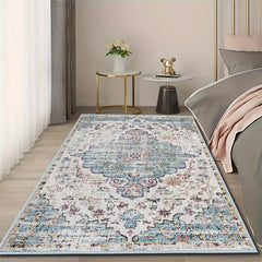 Vintage Boho Area Rugs Non-slip Persian Distressed Floor Mat