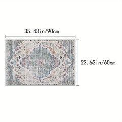 Vintage Boho Area Rugs Non-slip Persian Distressed Floor Mat