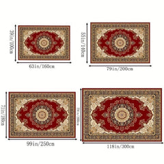 Large Floral Vintage Boho Area Rug Stain Resistant Washable