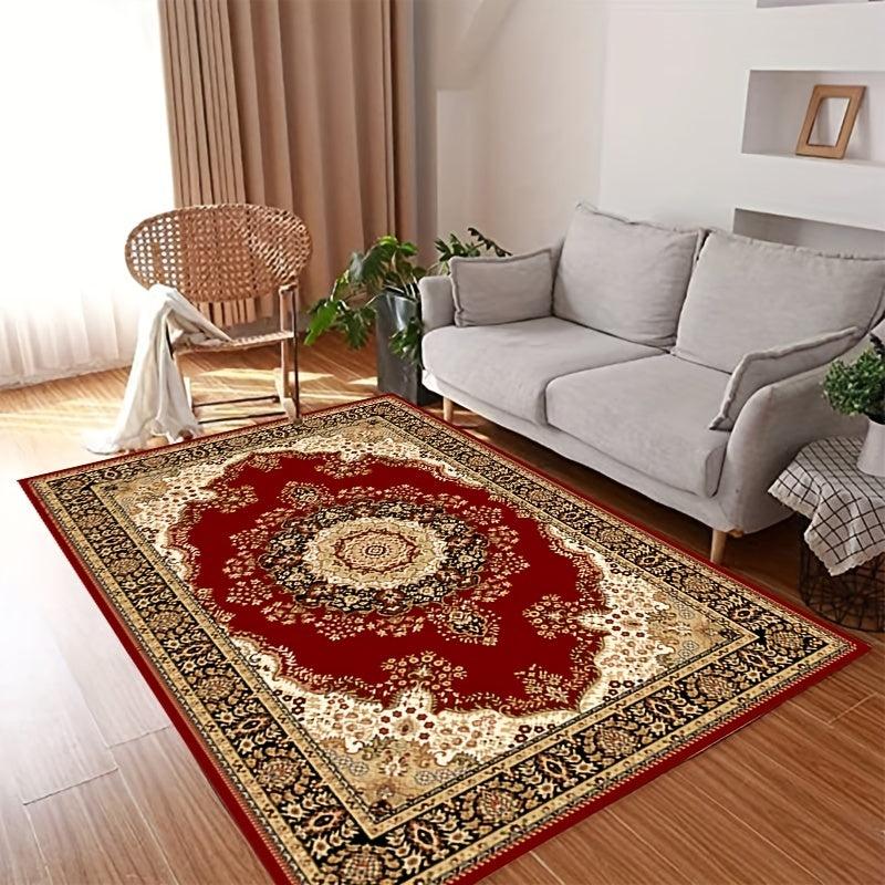 Large Floral Vintage Boho Area Rug Stain Resistant Washable