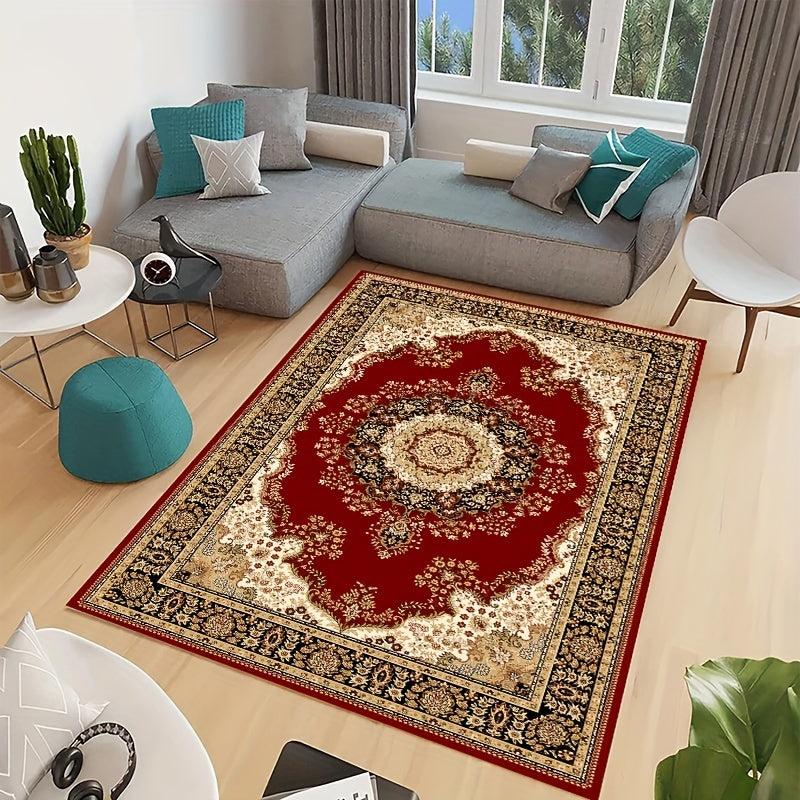 Large Floral Vintage Boho Area Rug Stain Resistant Washable