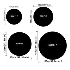 Round Area Rug Dartboard Pattern Non-slip Carpet 47.24in