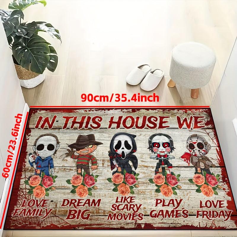 Horror Movie Character Floor Rug 31 x 47 Non Slip Doormat