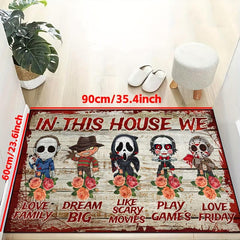 Horror Movie Character Floor Rug 31 x 47 Non Slip Doormat
