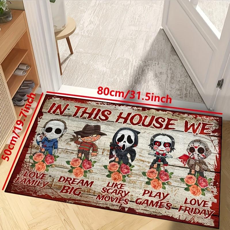Horror Movie Character Floor Rug 31 x 47 Non Slip Doormat