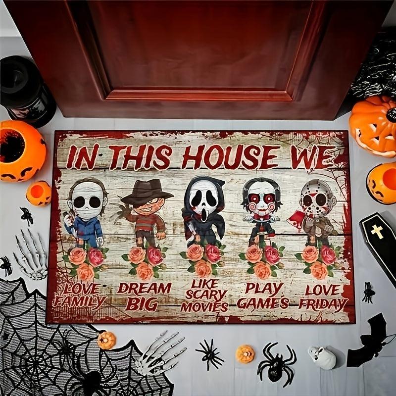 Horror Movie Character Floor Rug 31 x 47 Non Slip Doormat