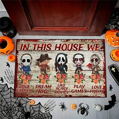 Horror Movie Character Floor Rug 31 x 47 Non Slip Doormat
