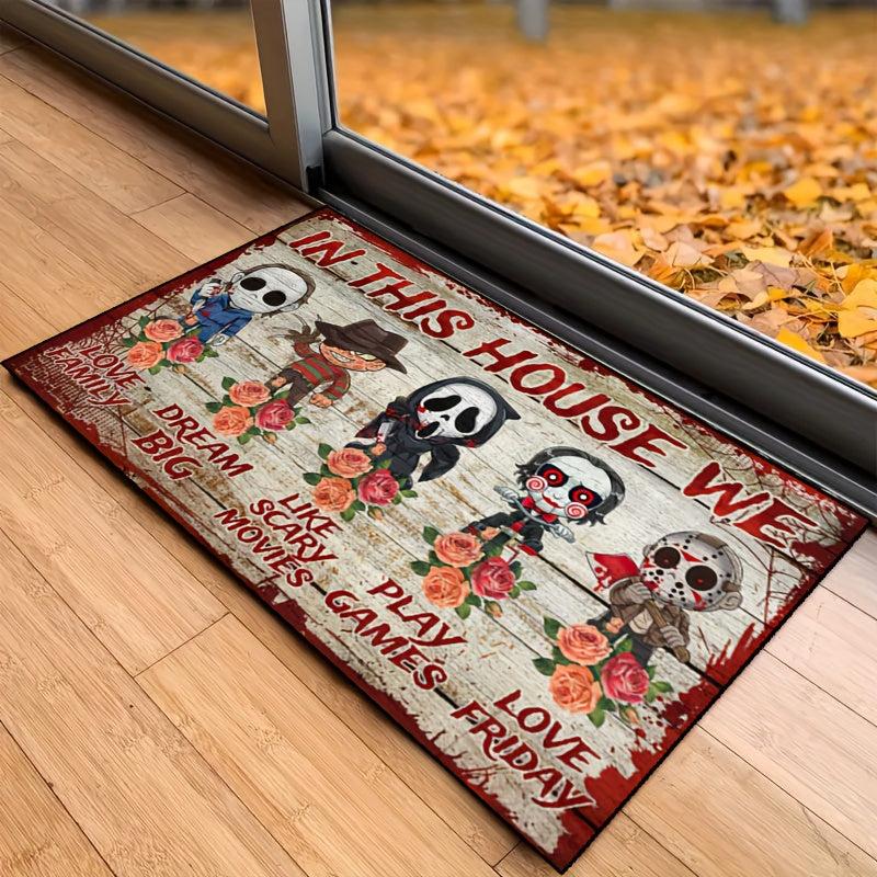 Horror Movie Character Floor Rug 31 x 47 Non Slip Doormat