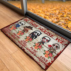Horror Movie Character Floor Rug 31 x 47 Non Slip Doormat