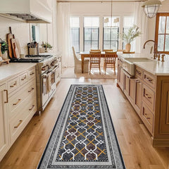 Traditional Geometric Laundry Room Runner Rugs Extra Long Oriental Hallway Rug