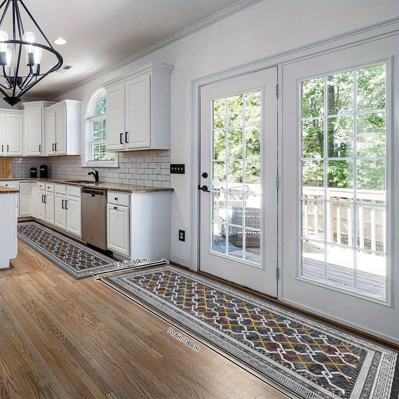 Traditional Geometric Laundry Room Runner Rugs Extra Long Oriental Hallway Rug