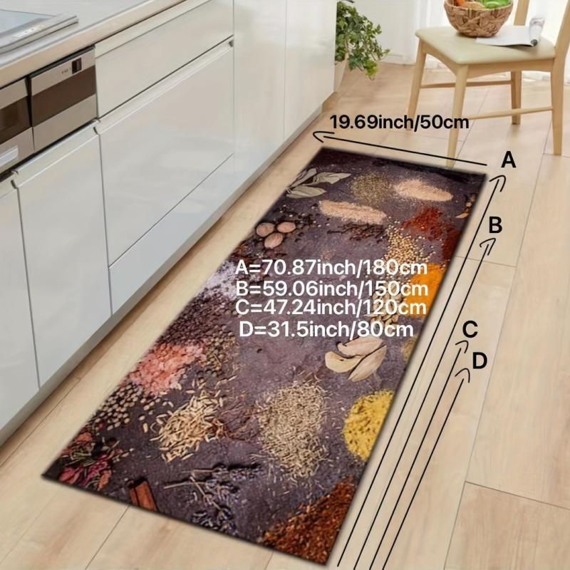 Soft Kitchen Rug Cushioned Anti Fatigue Waterproof Non Slip Set Runner Bedside
