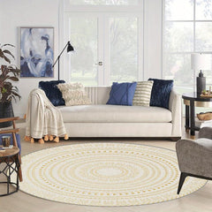 Non-Slip Ivory Beige Area Rug - Absorbs Moisture - Perfect for Bathroom