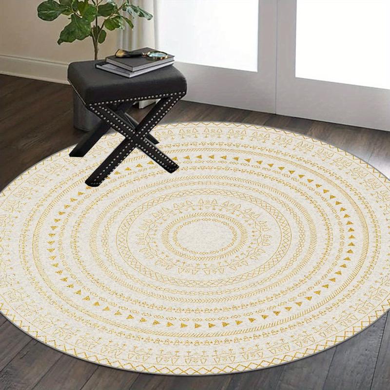 Non-Slip Ivory Beige Area Rug - Absorbs Moisture - Perfect for Bathroom