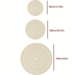 Non-Slip Ivory Beige Area Rug - Absorbs Moisture - Perfect for Bathroom