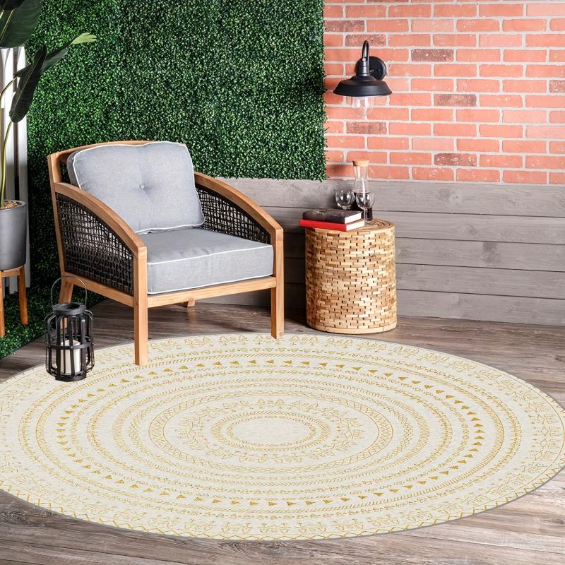Non-Slip Ivory Beige Area Rug - Absorbs Moisture - Perfect for Bathroom