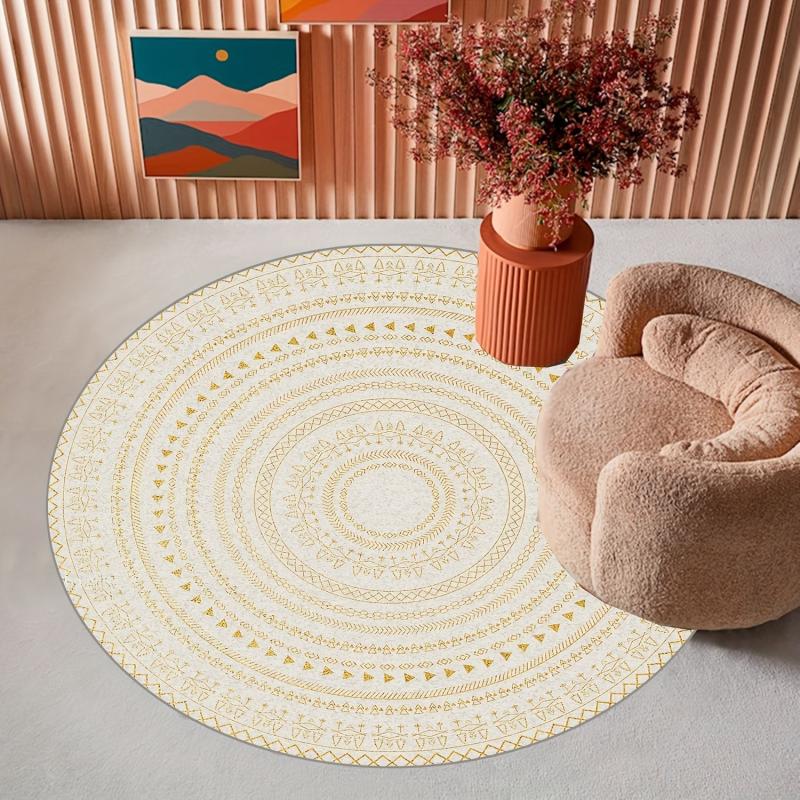 Non-Slip Ivory Beige Area Rug - Absorbs Moisture - Perfect for Bathroom