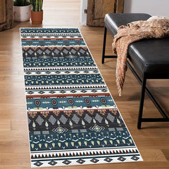 Geometric Moroccan Runner Rug Non Slip Stain Resistant Soft Crystal Velvet Fuzzy