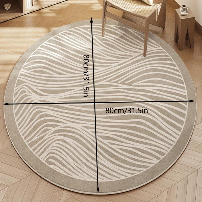 Round Floral Office Chair Mat 81