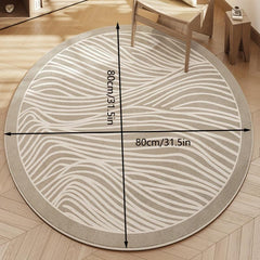 Round Floral Office Chair Mat 81