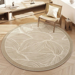 Round Floral Office Chair Mat 81