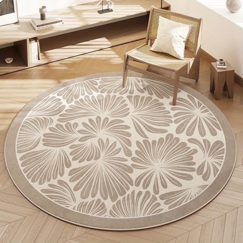 Round Floral Office Chair Mat 81