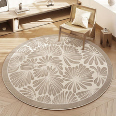 Round Floral Office Chair Mat 81
