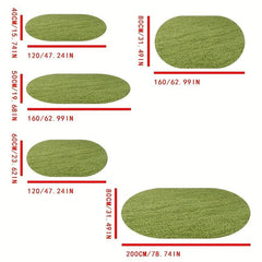 Soft Plush Rug Green Area Rug Non-slip Fluffy Shaggy Rug