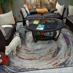 Modern Abstract Area Rug Soft Floor Carpet Living Room Bedroom Machine Washable