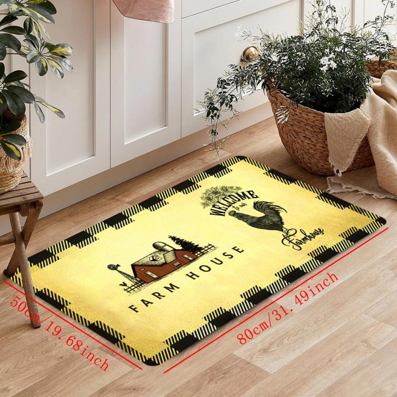 1PC Farmhouse Kitchen Mat Non Slip Thick Kitchen Rugs And Mats For Floor Comfort