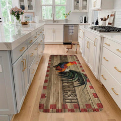 Anti Slip Chicken Kitchen Rug Soft Durable Carpet for Home and Office