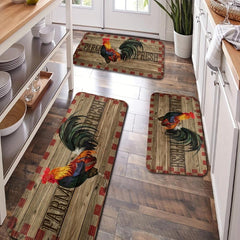 Anti Slip Chicken Kitchen Rug Soft Durable Carpet for Home and Office