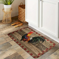 Anti Slip Chicken Kitchen Rug Soft Durable Carpet for Home and Office