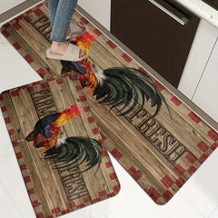 Anti Slip Chicken Kitchen Rug Soft Durable Carpet for Home and Office