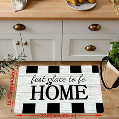 Wood Print Anti Fatigue Kitchen Mat Non-Slip Polyester Carpet