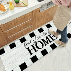Wood Print Anti Fatigue Kitchen Mat Non-Slip Polyester Carpet