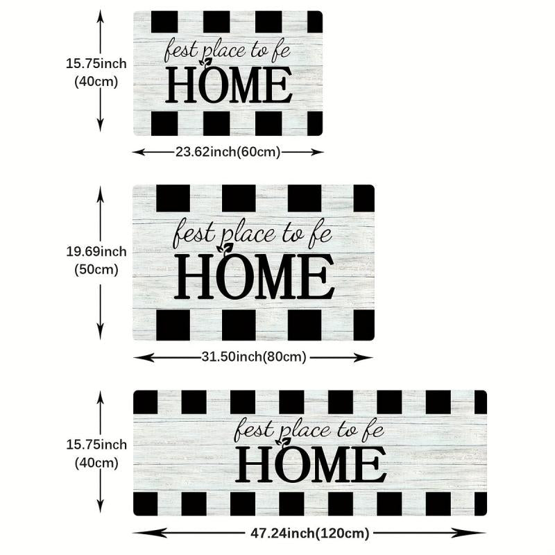 Wood Print Anti Fatigue Kitchen Mat Non-Slip Polyester Carpet